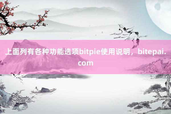 上面列有各种功能选项bitpie使用说明，bitepai.com