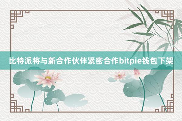 比特派将与新合作伙伴紧密合作bitpie钱包下架