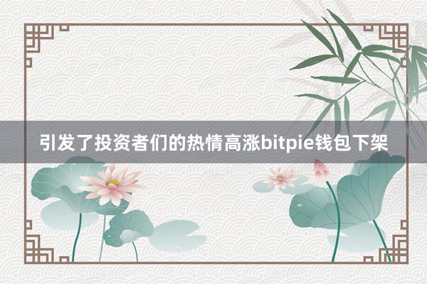 引发了投资者们的热情高涨bitpie钱包下架